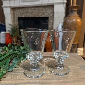 LA ROCHERE Paris Musees Wine Goblets 9oz (Set of 2)~ Sturdy Clear Glass Stemmed